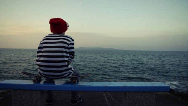 alone-beach-blue-boy-